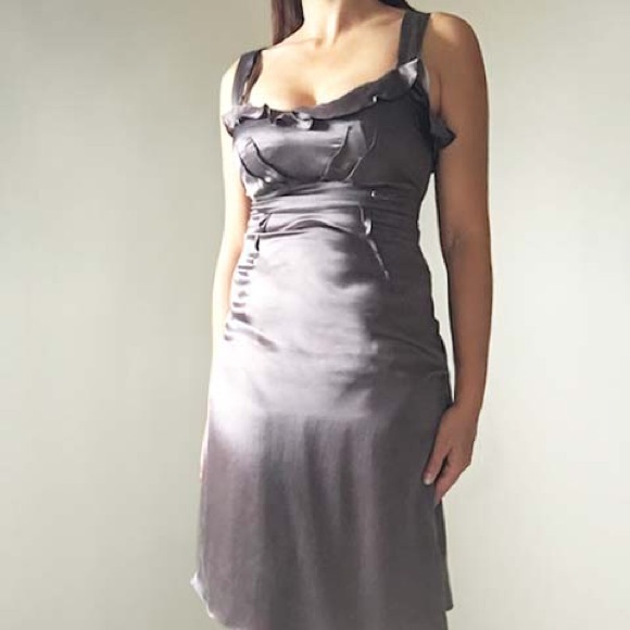 GALLIANO Silk Fit & Flare Dress - Picture 3 of 16